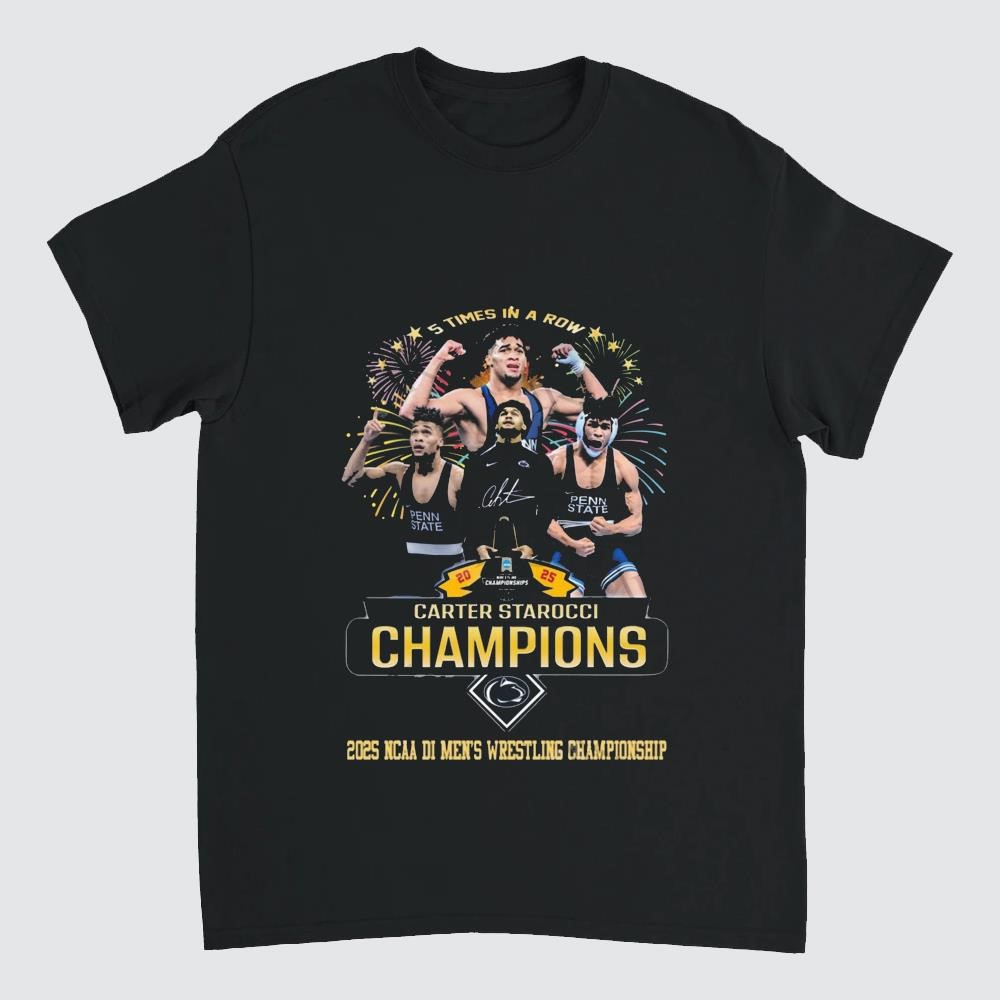 Carter Starocci 2025 NCAA Di Men’s Wrestling Championship Signature Shirt