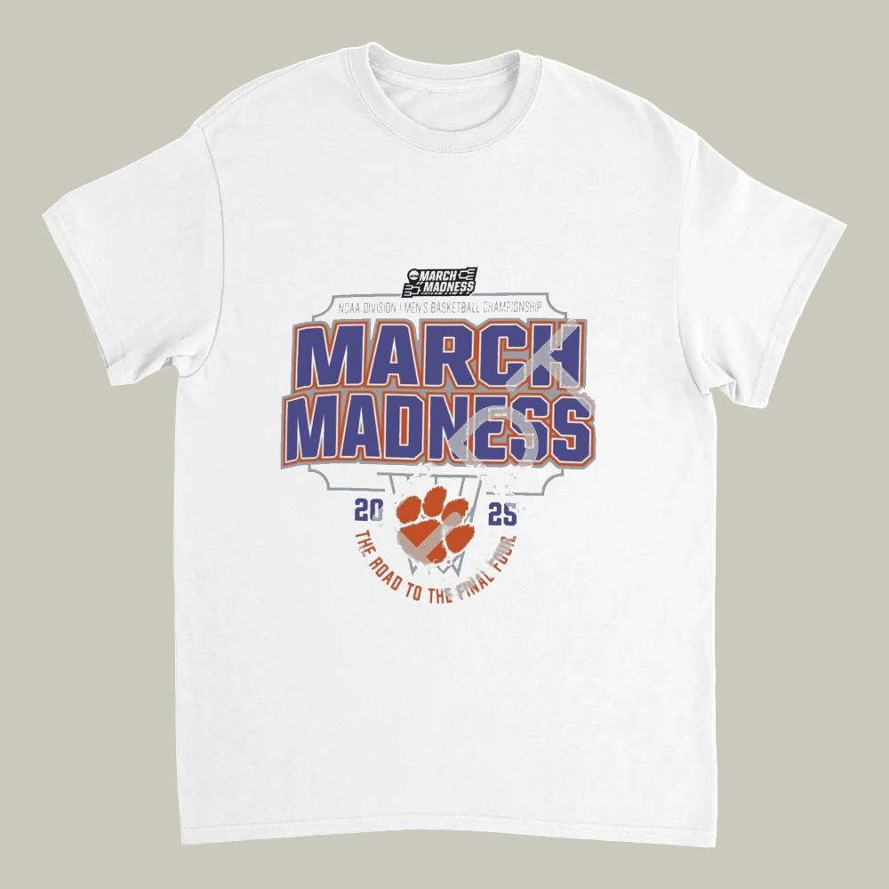 Clemson Tigers 2025 NCAA Division I Men's Basketball Championship March Madness The Road To The Final Four Shirt