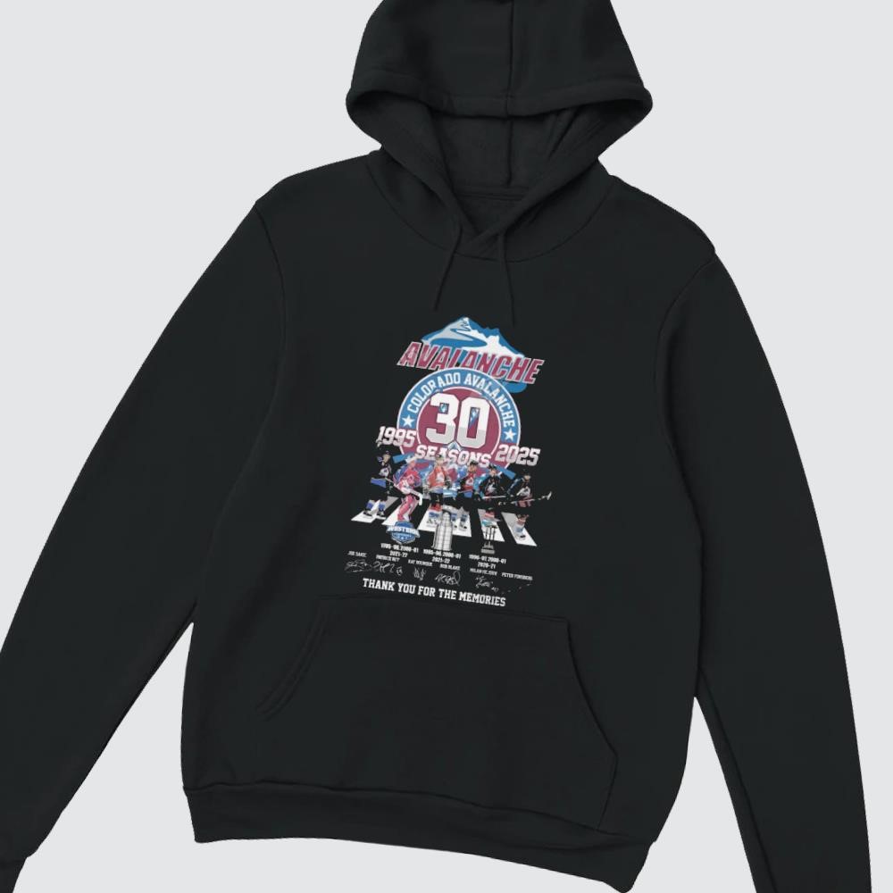 Colorado Avalanche 30 Seasons 1995-2025 Thank You For The Memories Signatures hoodie