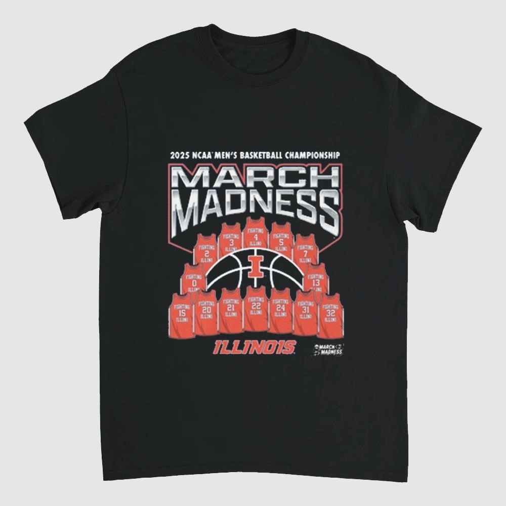 Illinois Fighting Illini March Madness 2025 NCAA Men's Basketball Championship Shirt