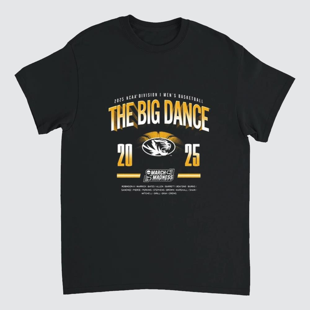 Missouri Tigers The Big Dance 2025 NCAA Division I Men's Basketball Shirt