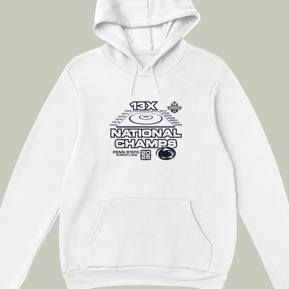 Penn State 2025 13X National Wrestling Champs Dynasty hoodie