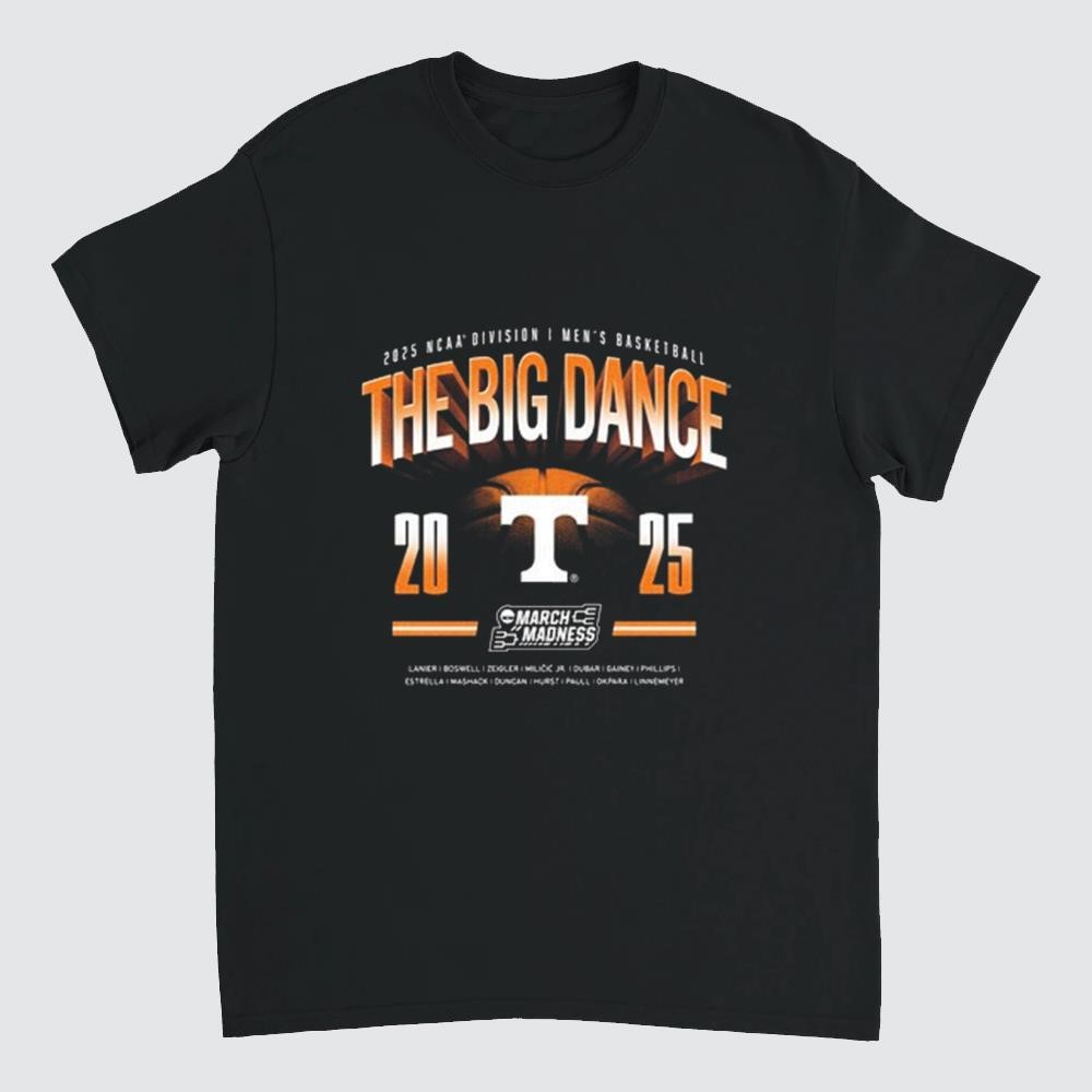 Tennessee Volunteers The Big Dance 2025 NCAA Division I Men's Basketball Shirt