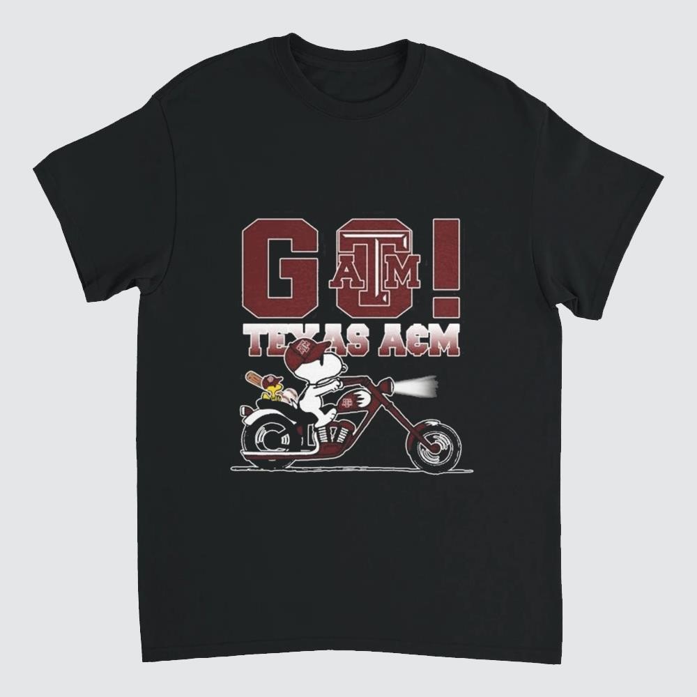 Texas A&M Aggies Baseball x Snoopy Go Shirt