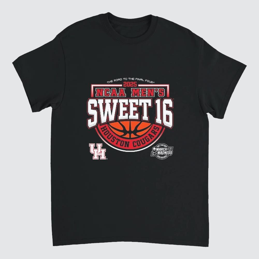 University of Houston Men's Basketball 2025 Sweet 16 The Road To The FInal Rour Shirt
